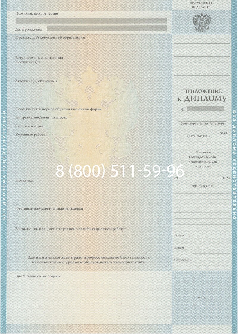 Заказать Диплом специалиста 2010-2011 годов в Астрахани